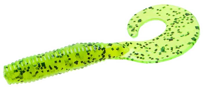   Albert Grub 3 1 4 Chartreuse Pepper 10 Pack Fishing Lures New