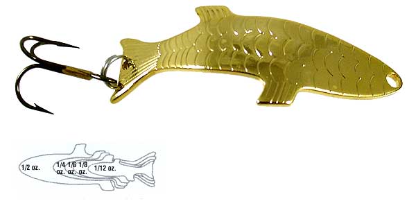 Acme Fishing Lure S304/G Phoebe Spoon 2 1/4 Gold 