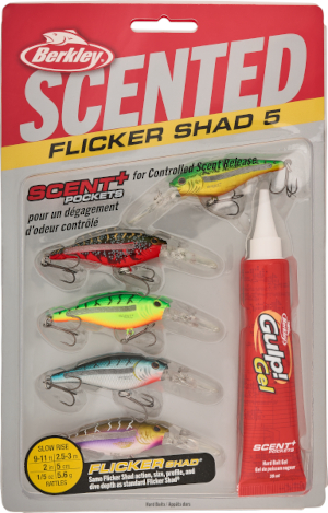 Scented Flicker Shad Tiger Pack